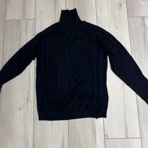 Navy Blue Oversized Turtle Neck